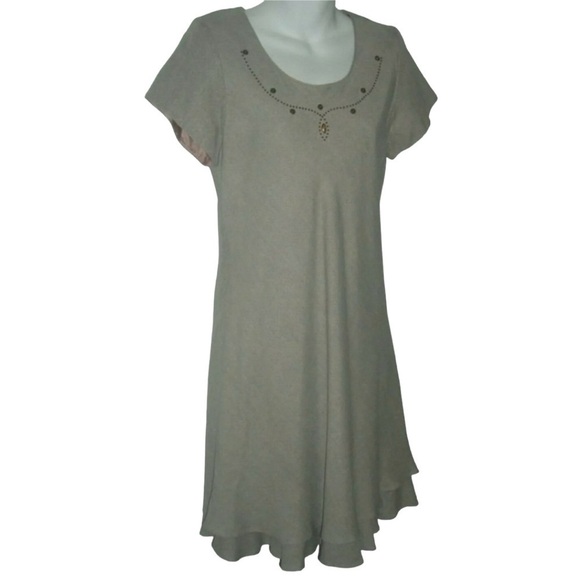 Hampton Dress Co Vintage 90’s Studded Jewel Earthy Boho Cottage Academia Preppy - Picture 2 of 12